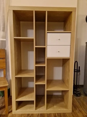 Kallax Regal Holzoptik, 88,5 x 39 x  149 cm, 2 Schubladen - Bild 1 von 3