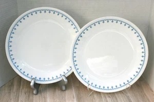 Corning Corelle 8,5" e 10,25" ghirlanda fiocco di neve blu piatti insalata e piatti - Foto 1 di 10