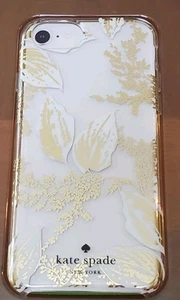 Neu Kate Spade Schutzhülle iPhone 8/7/6s/6 weiß/gold Blumen klar - Bild 1 von 6