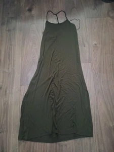 Grey Mango Bodycon Maxi Dress summer Green Strappy Boho - Picture 1 of 1