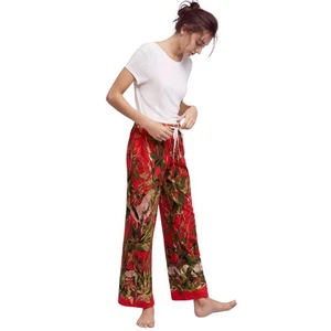 Anthropologie Doting Deer Sleep Pants Lilka Flannel Pant Red Size Small - Picture 1 of 8