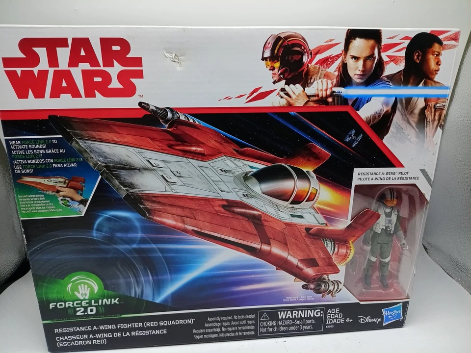 100 Hasbro Star Wars Last Jedi Resistance A-wing Fighter Force Link Pilot