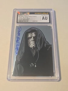 EMPEROR PALPATINE CGC AUTHENTI 2010 STAR WARS GALAXY 11 FOIL ART RANDY MARTINEZ AUTO - Foto 1 di 5