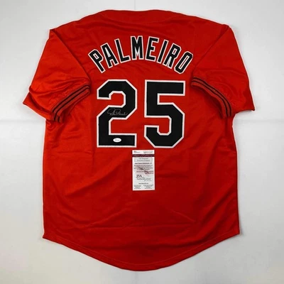 Autographed/Signed Rafael Palmeiro Baltimore Orange Baseball Jersey JSA COA - Image 1 of 4