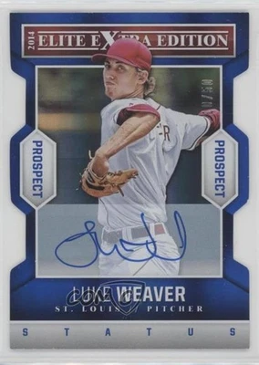 2014 Elite Extra Edition Status Blue Die-Cut Signatures 10/50 Luke Weaver Auto - Image 1 of 3