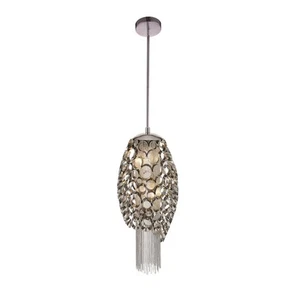 Victoria 2 Light Drum Shade Mini Pendant With Chrome Finish Chrome - Picture 1 of 3