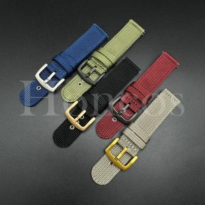 22 24 MM Canvas Nylon Strap Steel Hole quick release Watch Band Fits Invicta USA - Foto 1 di 42