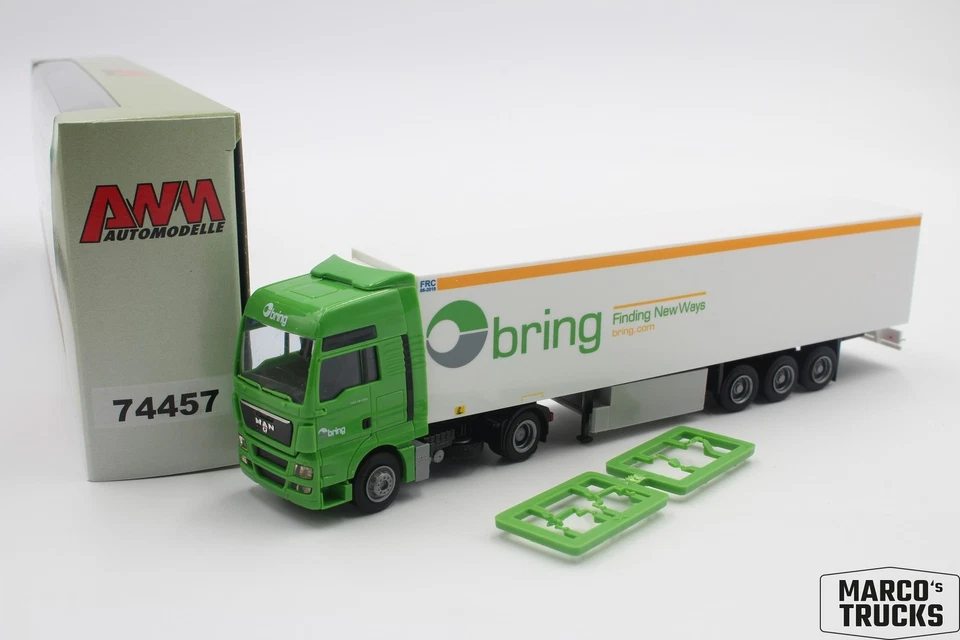AWM MAN TGX XXL refrigerated semi-trailer truck "Bring" Norway 74457 1:87 /AWN63 - Image 1 of 1