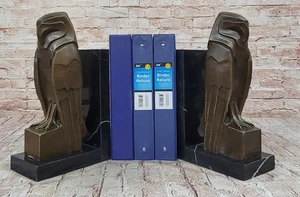 Signierte Salvador Dali Abstrakte Moderne Kunst Eule Eulen Buchstützen Bronzeskulptur - Bild 1 von 10