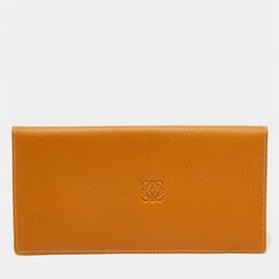 Loewe Brown Leather Anagram Long Wallet - Изображение 1 из 4