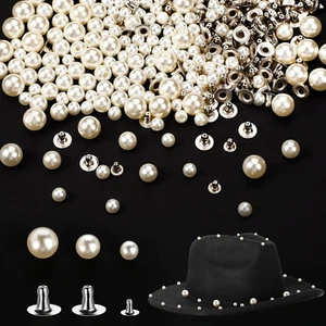 400 Pearls for Clothing Decoration Mix Size Include 200 Rivets for Fabric and 20 - Picture 1 of 7