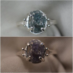 Certified Raw Alexandrite Ring 3.78ct Color Change Genuine June Birthstone AR87 - Picture 1 of 5
