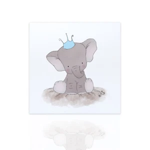 Quadro moderno per bambini Elefantino ideale per cameretta animali decorazione - Picture 1 of 24