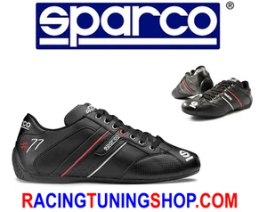SCARPE SPARCO TIME 77 TG 38 BLACK SHOES SNEAKERS SPARCO SCHUHE LEATHER SIZE 38 - Foto 1 di 1