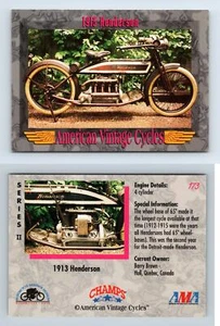 Henderson 1913 #173 American Vintage Cycles Series 2 1993 Champs Card - Picture 1 of 1