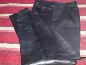 Pantalone Michael Hoban uomo North Beach in pelle nero taglia 32 guanto pelle - Foto 1 di 7
