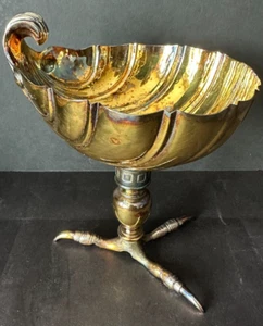 TIFFANY @Co. SEHR SELTENE VINTAGE STERLINGSILBER (672g) VERMEIL KRALLENSCHALE MIT FUSS - Bild 1 von 10