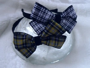 ladies/girls cornish/ celtic/ST.pirans velvet alice band hair bow headband bows - Picture 1 of 7