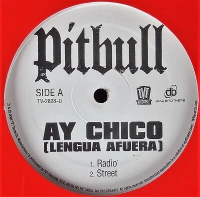 PITBILL "AY CHICO (LENGUA AFUERA)" 2006 VINYL 12" SINGLE PROMO 4 MIXES *SEALED* Foto 1 de 4