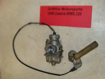 Cagiva WMX 125 1988 fabricante original Ahrma WRK carburador Mikuni acelerador giratorio Foto 1 de 4