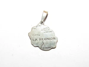 01J13 Bonito Medallón Colgante Joya Plata Maciza 925 El Reunión - Imagen 1 de 2