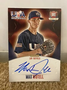 Max Wotell 2014 USA Baseball 18U National Team Auto MW New York Mets /499 - Picture 1 of 2