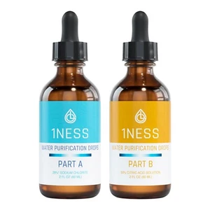 1ness Water Treatment Drops - Glass Bottles - 2oz Kit (CitricKit) - Picture 1 of 7