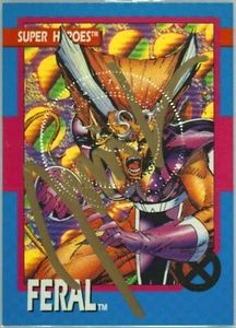 1992 Impel Marvel X-Men FERAL Signed Jim Lee SSP Autograph Auto Card 🔥 - Picture 1 of 6