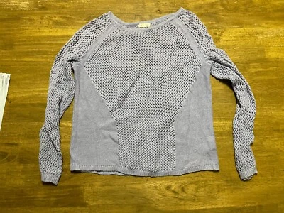 Тишина + шум рубашка женщин размер M фиолетовый длинным рукавом крючком чистый круглый вырез - Изображение 1 из 4