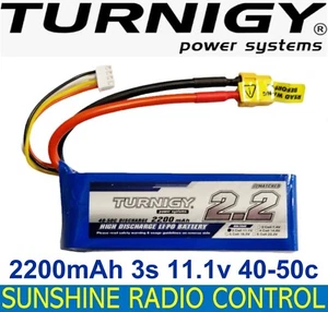 RC Turnigy 2200mAh 3S 40-50C High Discharge Lipo Battery Pack With XT60 Plug UK - Picture 1 of 8