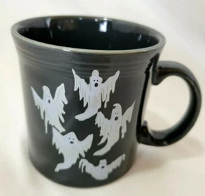 Fiesta Halloween Mug Cup Ghosts Slate Black, Silver & White - Picture 1 of 8