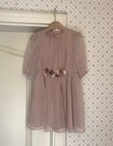 Next England Kleid 104 Rosa Chiffon Blumen Mädchen Neuwertig Festlich Hochzeit - Bild 1 von 6