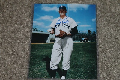FOTO AUTOGRAFIADA DE BOB TURLEY DE LOS YANKEES 8X10 Foto 1 de 2