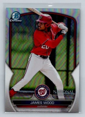 2023 Bowman Chrome NSCC James Wood Refractor Prospect #MLB-37 Nationals - Image 1 of 3