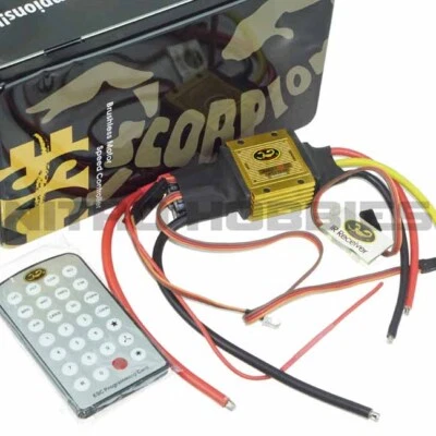 NUEVO Scorpion Commander V 50V 130A ESC / Control de velocidad (OPTO) con programación Foto 1 de 3