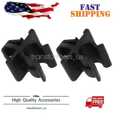 2 Pcs Car Hood Support Prop Rod Holder Clip 65722-JA000 Fit Nissan Plastic Black - Image 1 of 4