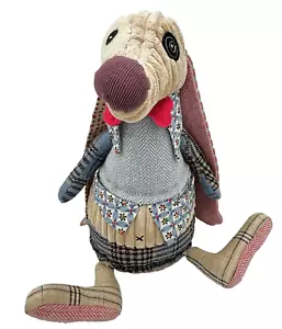 Les Deglingos Originale 'Nonos' Il Cane Bambino Peluche Morbido Patchwork Giocattolo 27cm - Foto 1 di 12