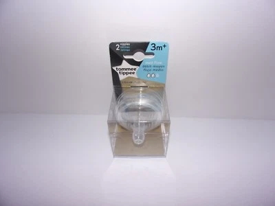 Tommee Tippee Med Flow Closer Nature 2 pezones 3+ meses sin BPA libre Foto 1 de 2