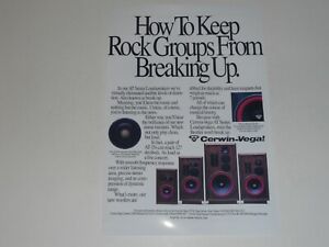 Cerwin Vega AT Series AT-15 Audiophile Poster 1988 19" x 13" Legendary Speakers