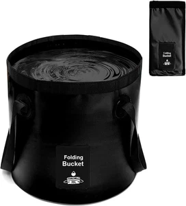 Falteimer mit Griff, leichtes faltbares Wasser 20L, schwarz  - Bild 1 von 7