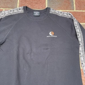 Polo Jeans Co Ralph Lauren Mens size Large Crew Neck Sweatshirt Black Raglan - Picture 1 of 9