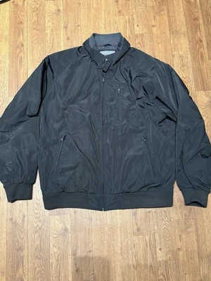 Abrigo Chaqueta Johnston & Murphy Hombre Negro Cremallera Talla XL Foto 1 de 4