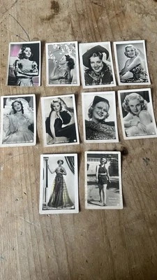 FILM STARS PHOTOCARDS ARDATH 1930's  VINTAGE CIGARETTE CARDS x10 - Image 1 of 4