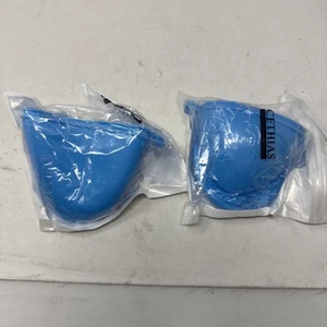 2pcs/Set Blue Silicone Oven Mitts Pot Holders Set, Heat Resistant NEW - Picture 1 of 2