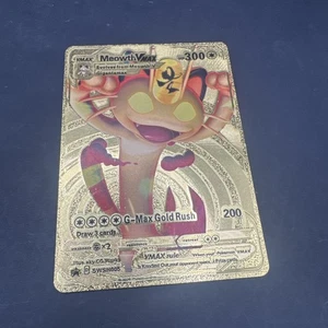 Meowth VMAX HP300 Gold Pokemon - Picture 1 of 3