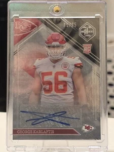 Fútbol limitado 2022 George Karlaftis RC automático 75/75 Chiefs SB ganador - Imagen 1 de 1