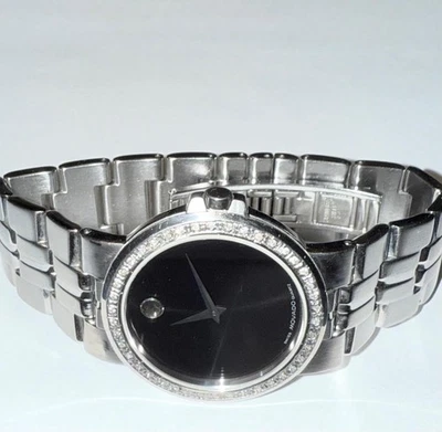 RELOJ MOVADO MUSEO HOMBRE 34MM ESFERA NEGRA DIAMANTE (LEER DESCRIPCIÓN) Foto 1 de 4