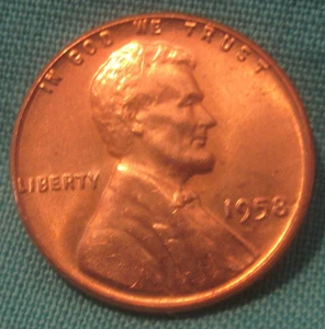 1958-P Lincoln Wheat Cent-Uncirculated-Last Year of Issue for Wheat Back-#51B - Picture 1 of 2