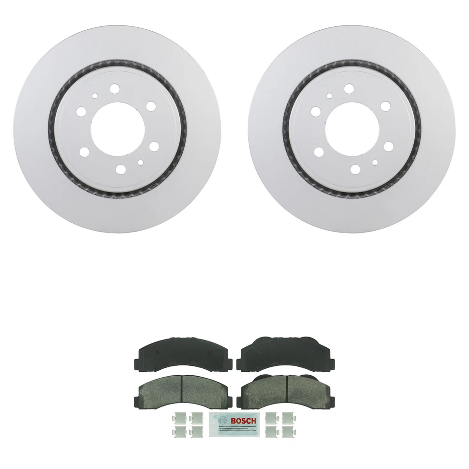 Bosch Front 350mm Rotors Blue Ceramic Disc Brake Pad Kit For F-150 4WD 2010-2017 - Image 1 of 1