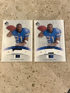 (2) 2003 SP Authentic /850 Artose Pinner #247 Rookie Patch Sick 3 Color Lions - Picture 1 of 7